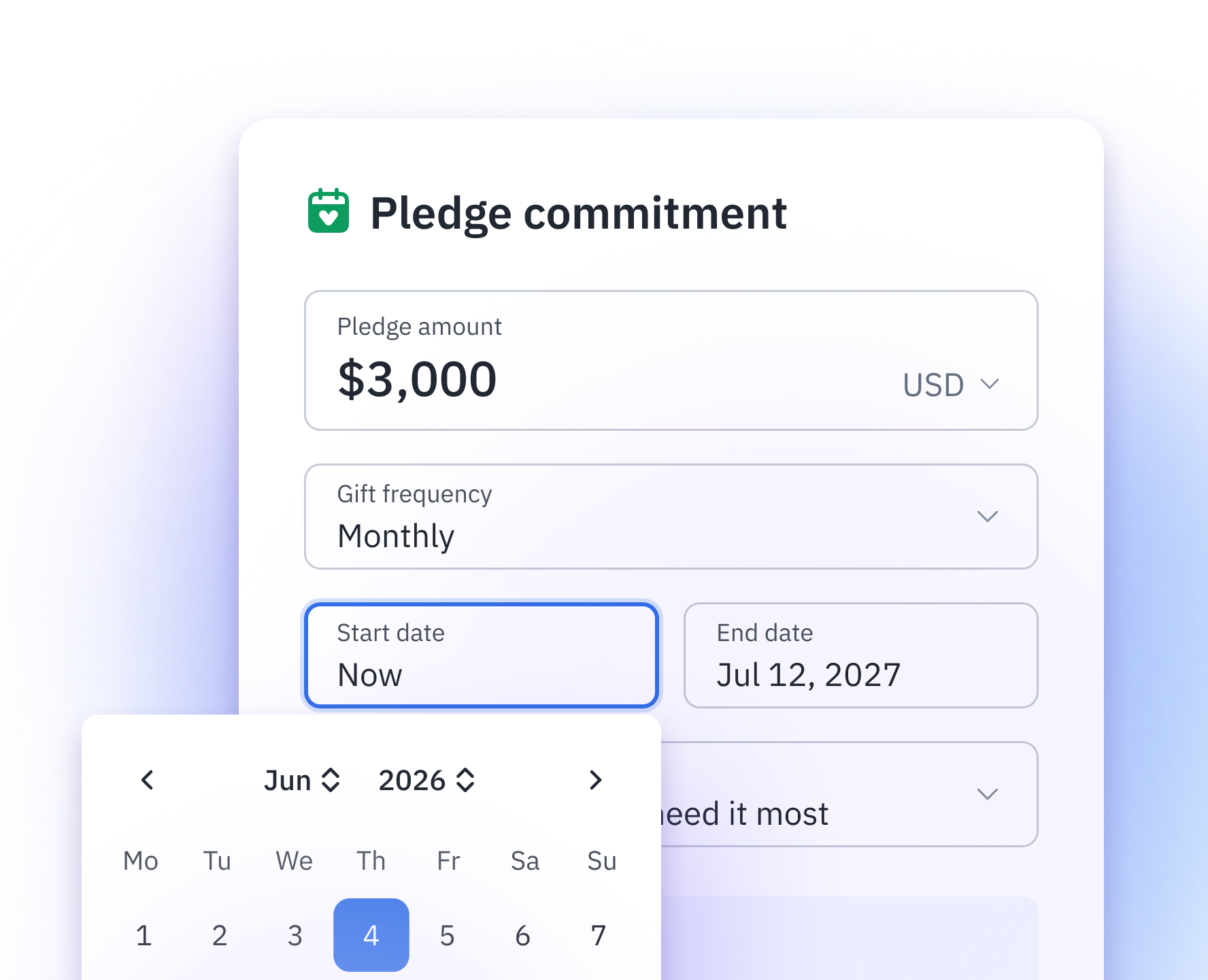 Keep commitments and payments connected