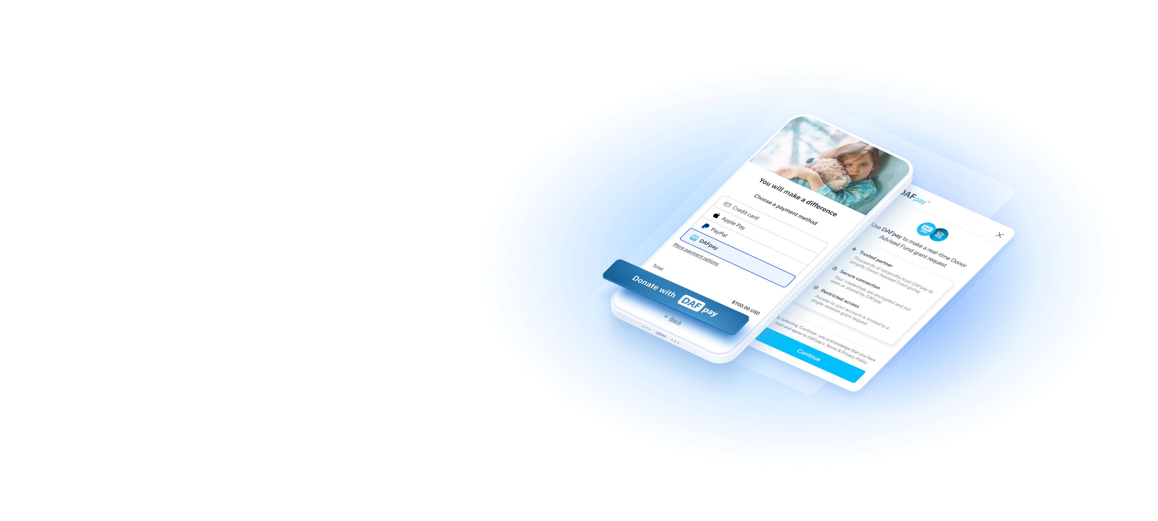 Fundraise Up Checkout with a donation made using DAFpay