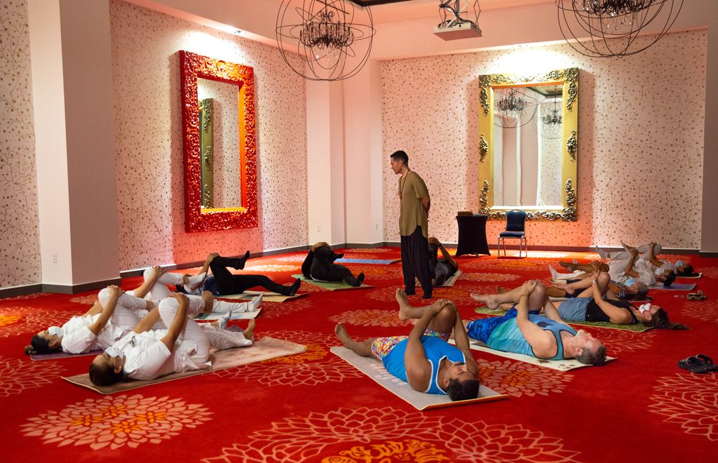 guests stretching