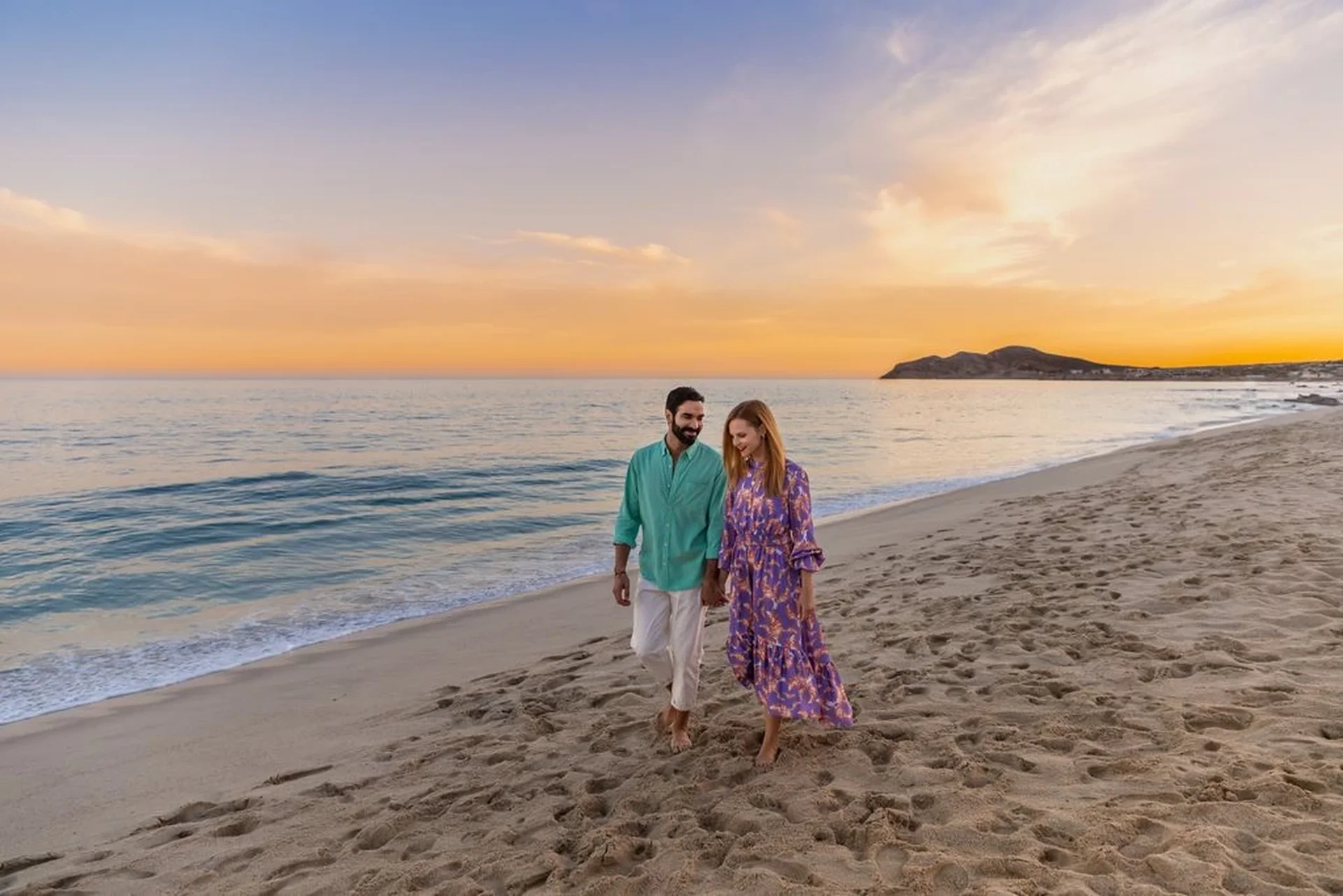 couple walking on the beach