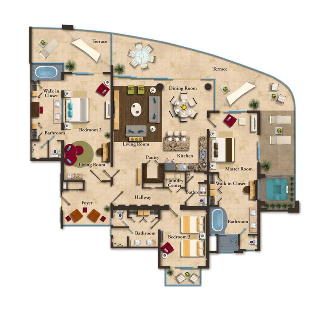 three bedroom mountain lock off