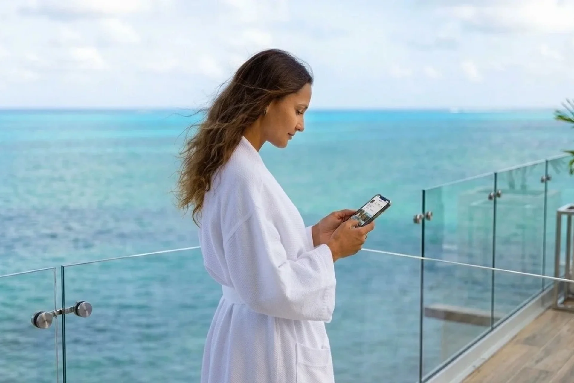 woman scrolling on her phone