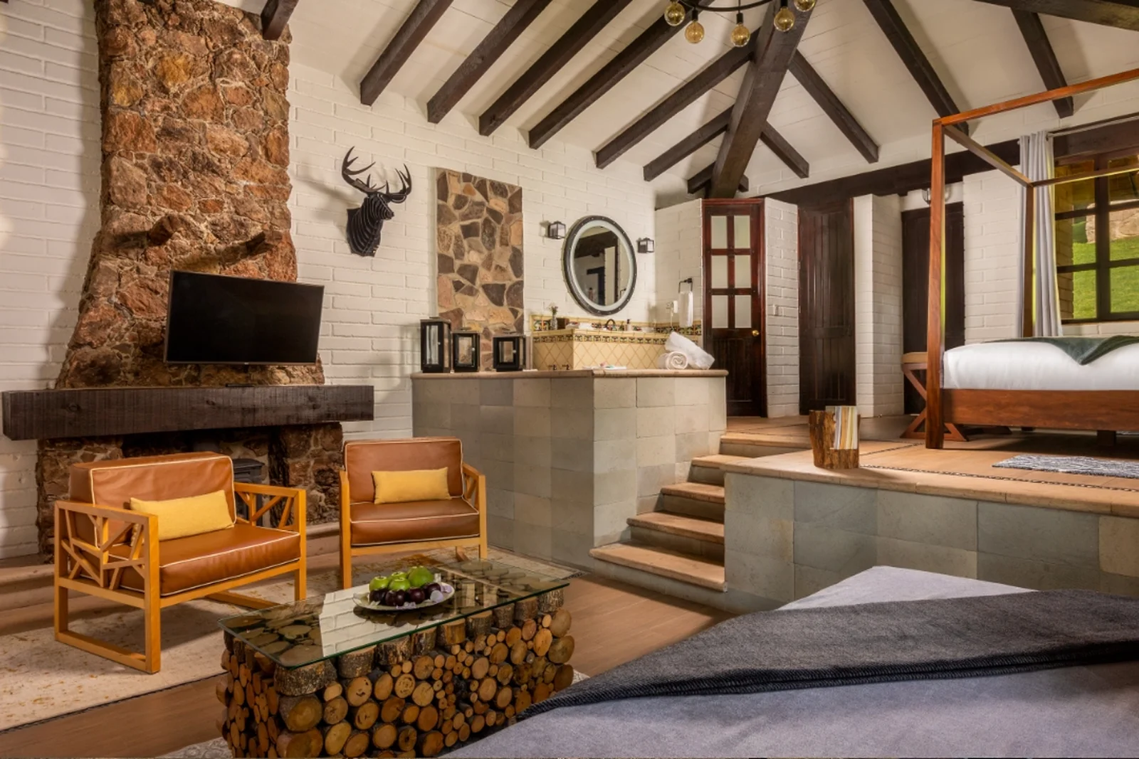 Interior of the Suite Cabin at Sierra Lago Resort & Spa