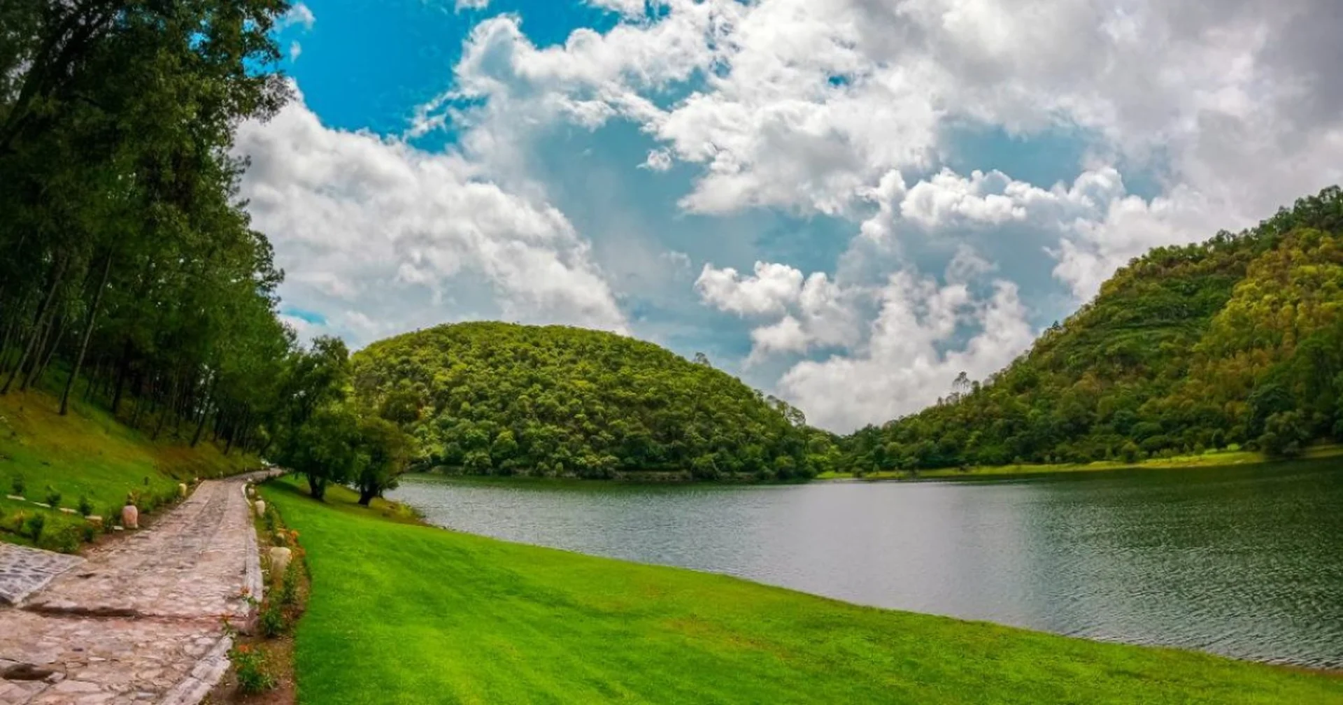 Sierra Lago cabins surrounded by forest beside Juanacatlán Lake