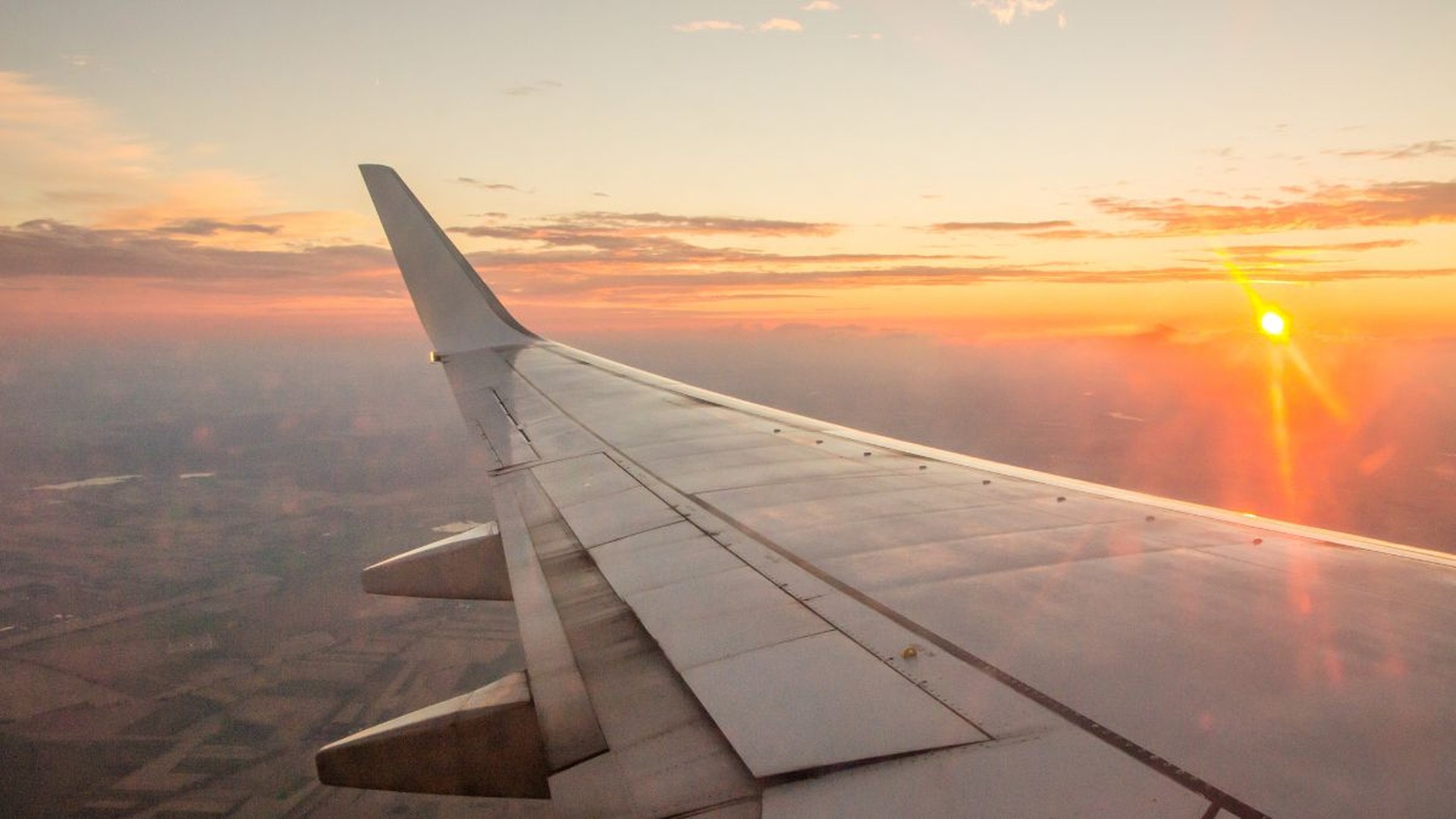 view of the sky from a airplane window