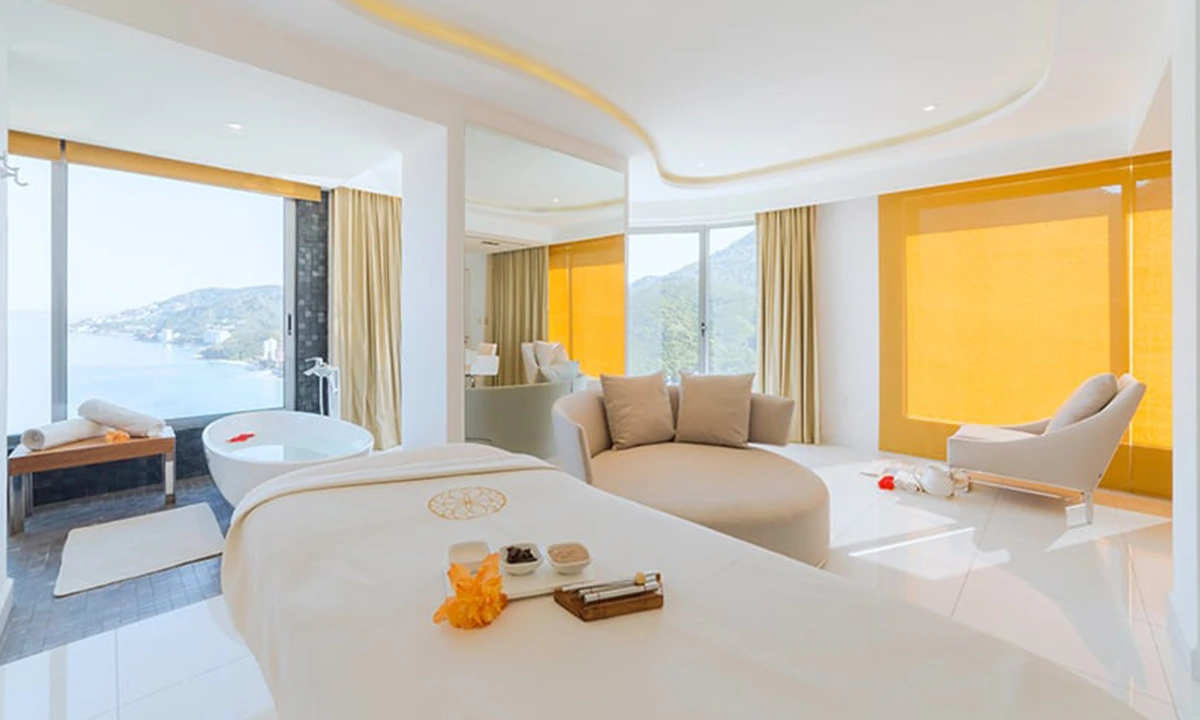 a view of a cabin of spa imagine