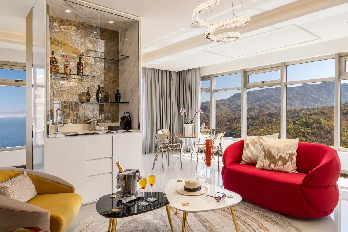 luxury suite with ocean views and jungle views