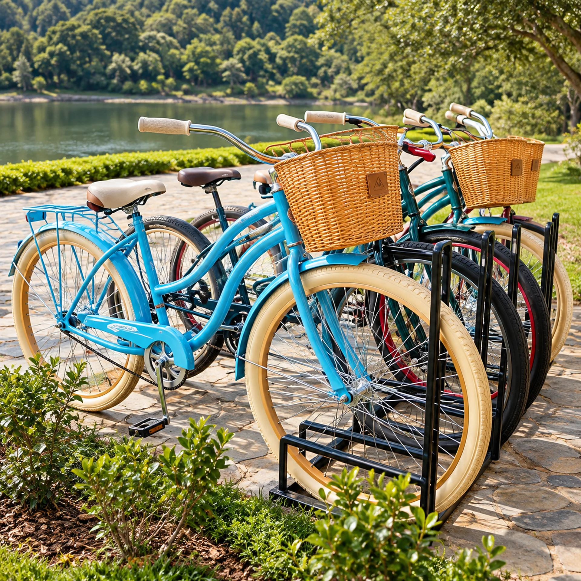 Colorful Cruisers by the Lakeside