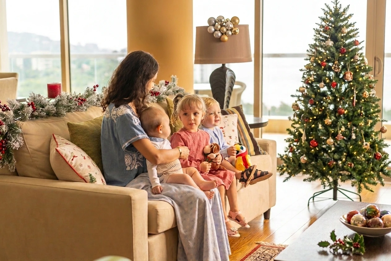 christmas decoration in suite