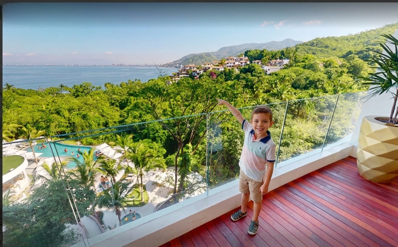 kid smiling at the camera