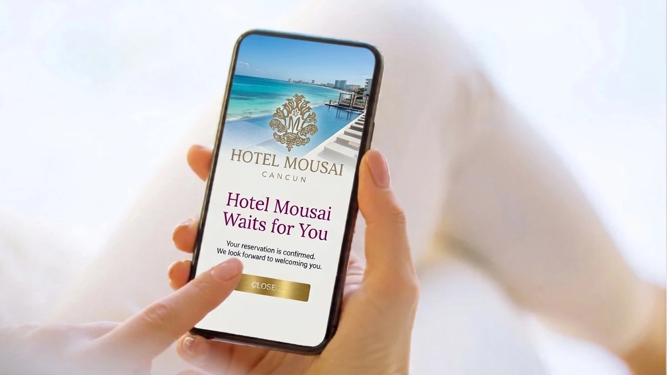 booking confirmation message