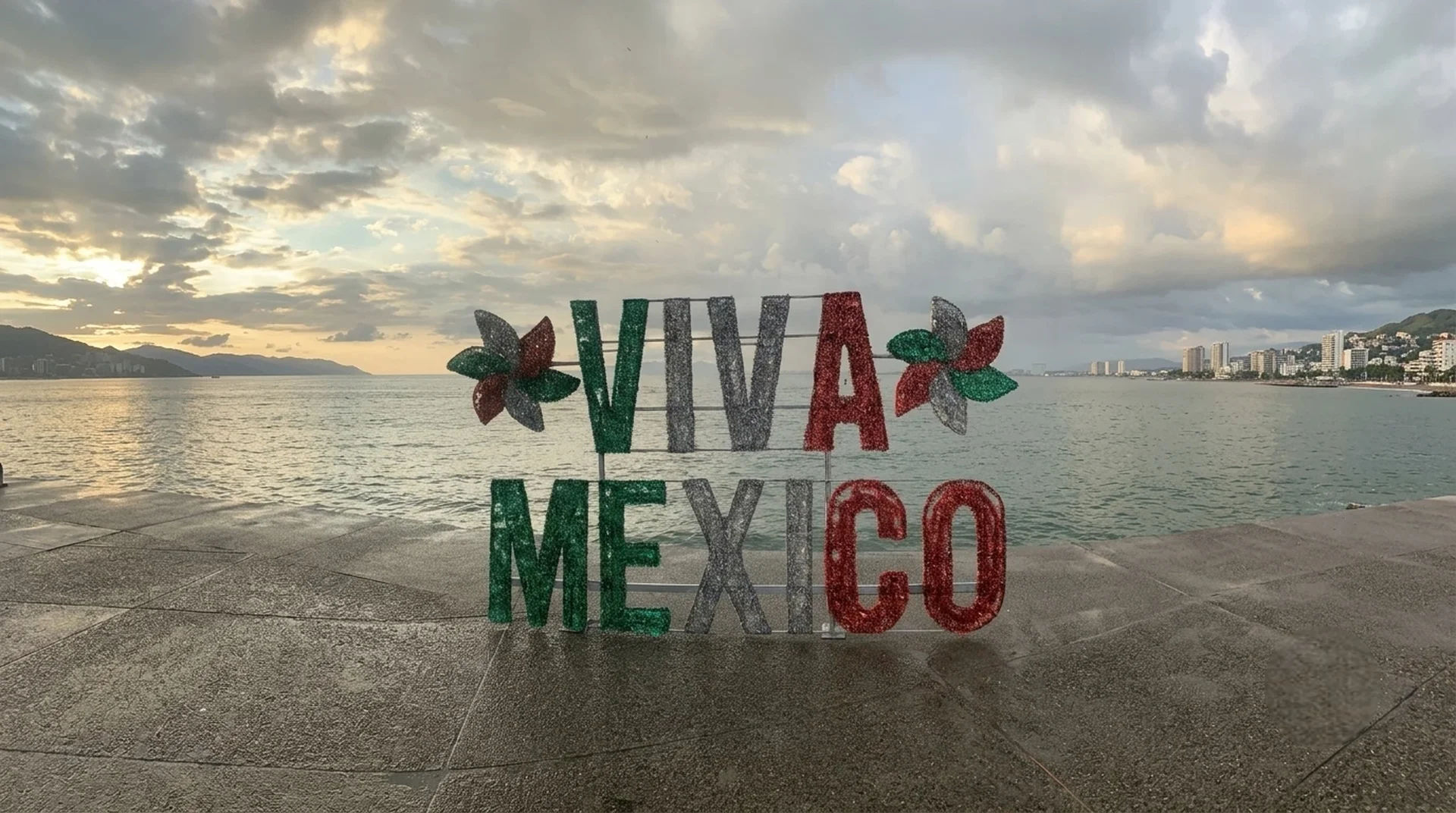Letrero de Viva México