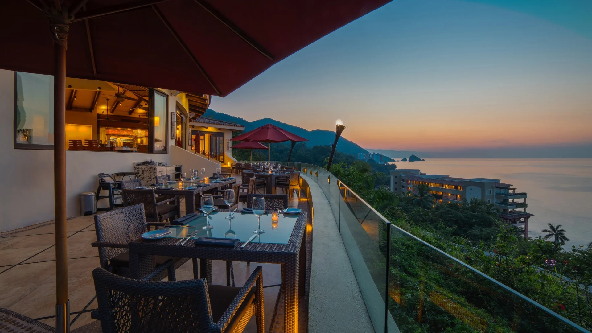 dining terrace at garza blanca puerto vallarta
