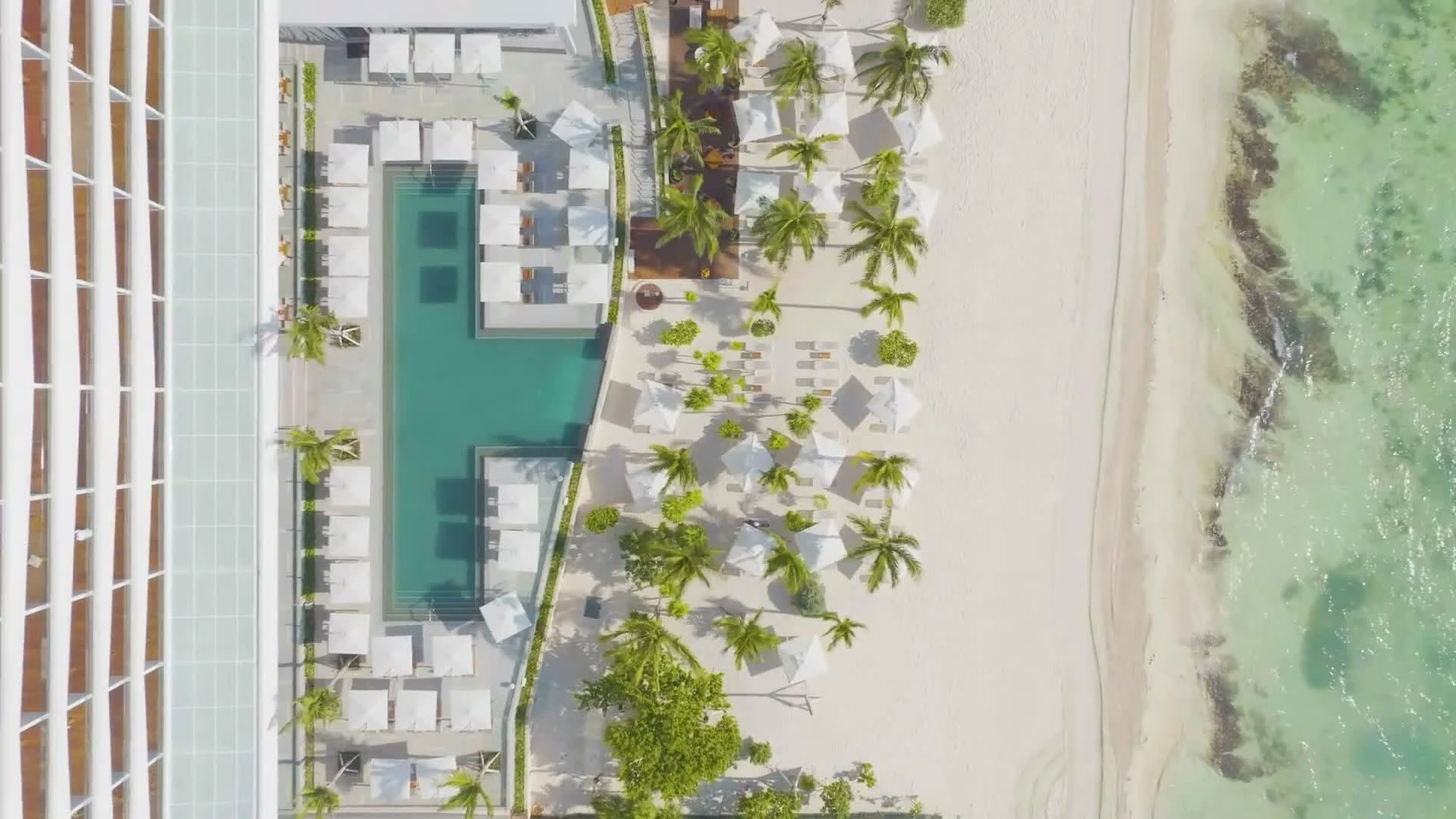 hotel mousai cancun aerial