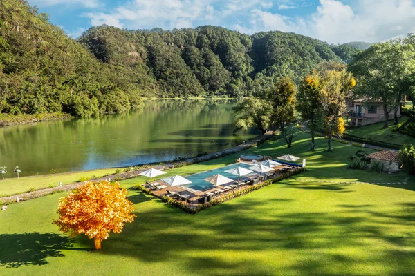 Sierra Lago Resort & Spa - Aerial view of the adults-only pool next to Lake Juanacatlan