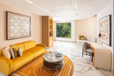 Corner Suite at Garza Blanca Sanctuary with panoramic ocean views, floor-to-ceiling windows and a spacious terrace in Puerto Vallarta.
