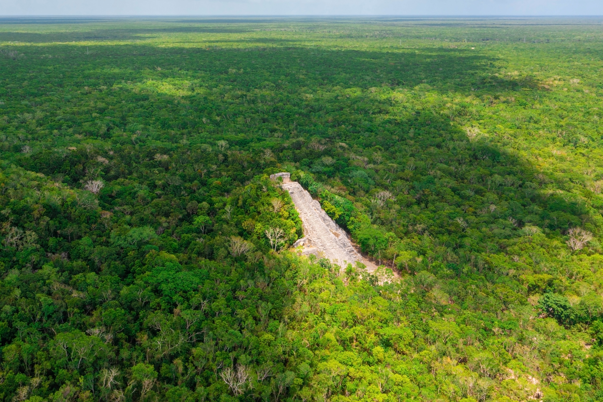 aerial-view-of-pyramid-of-coba-mayan-ruin