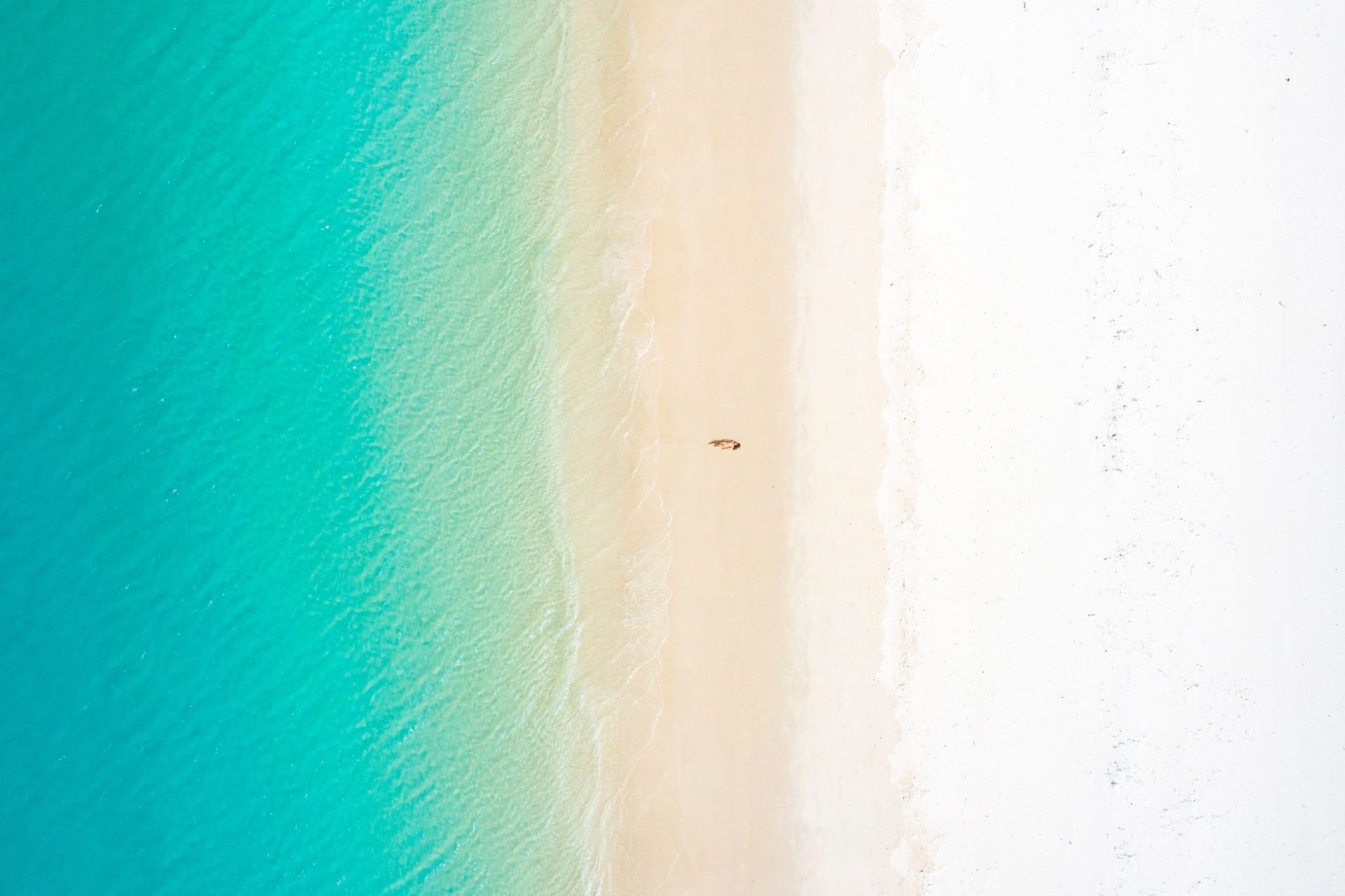 woman-lying-on-white-sand-beach-with-turquoise-waters-in-cancun