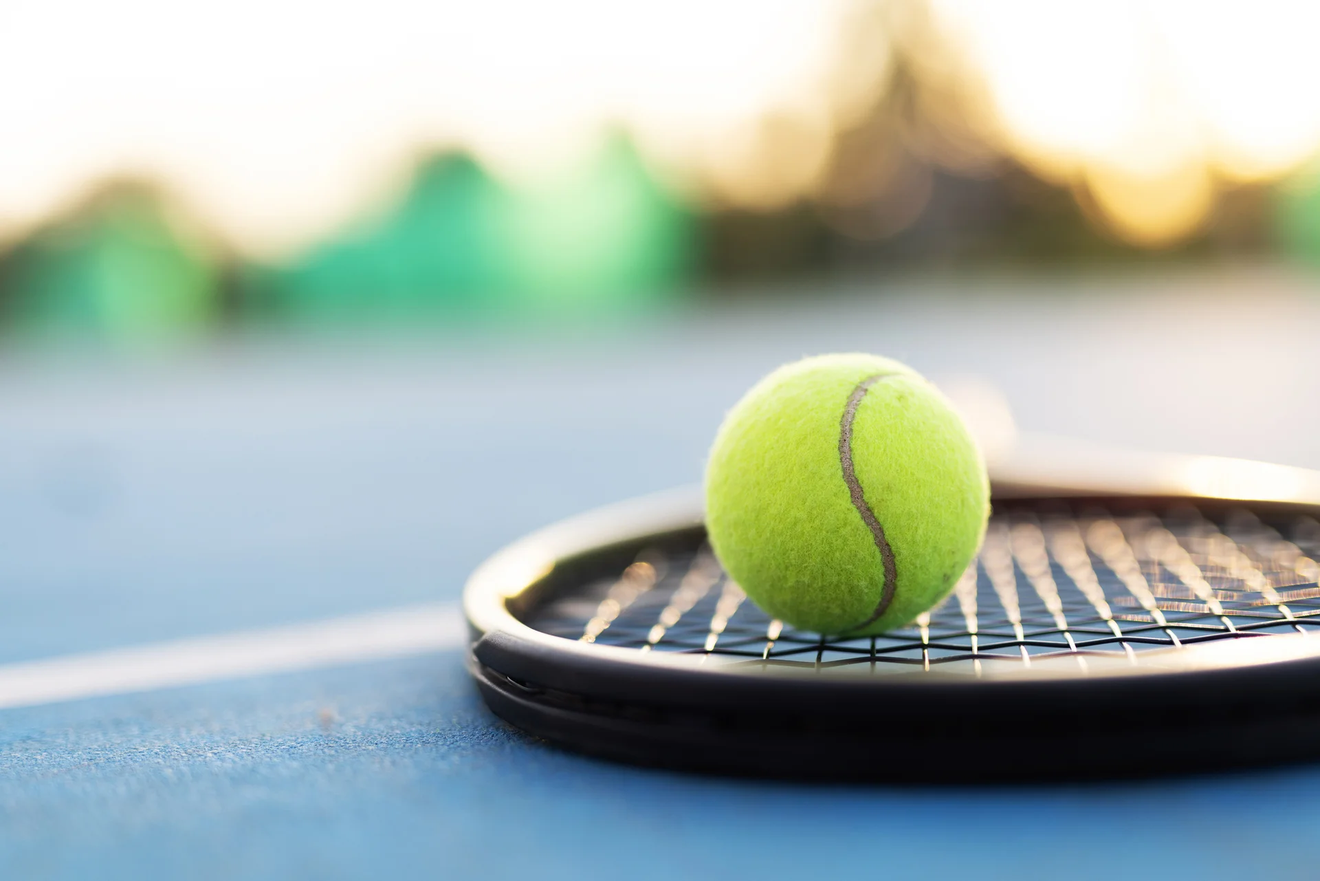 Tennis match on the resort court