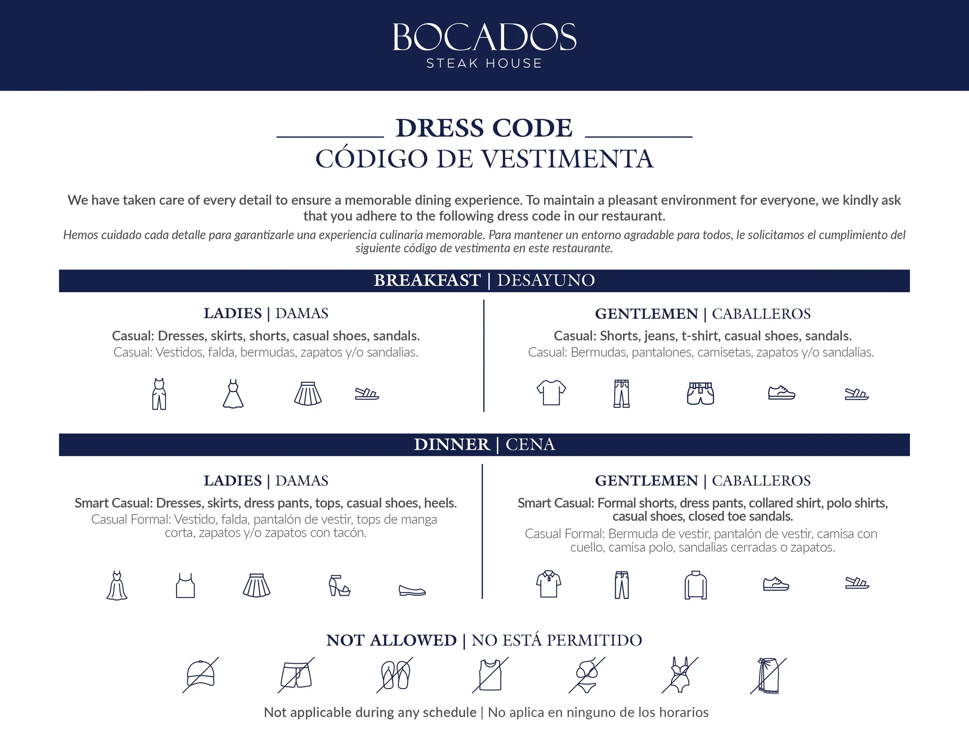 Codigo de Vestimenta (Click Para Ver Detalles)