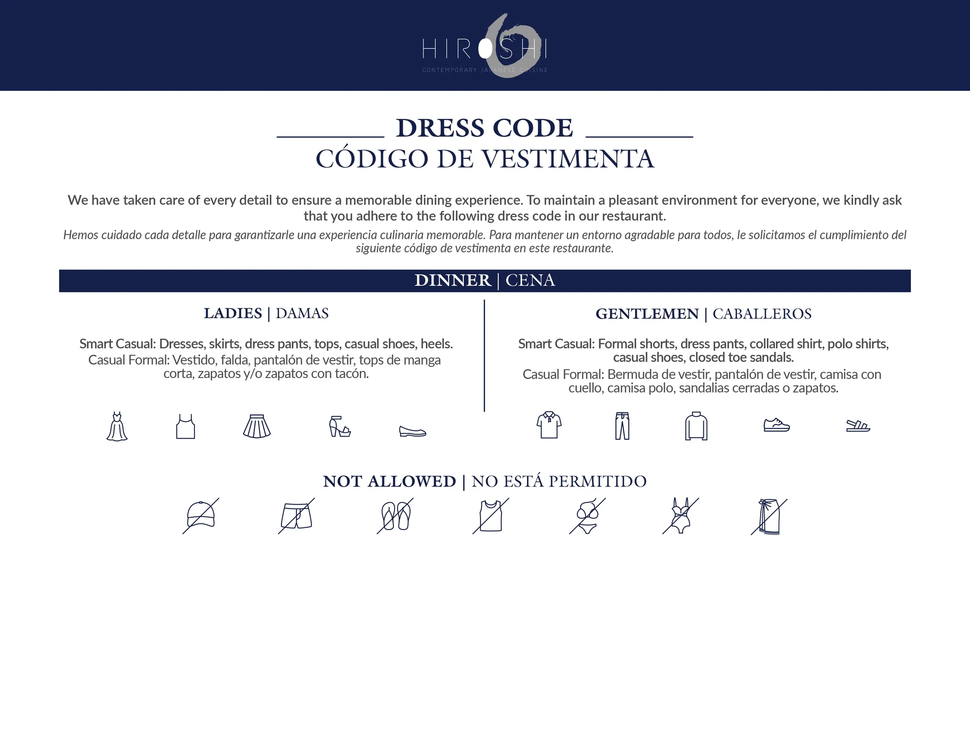 Codigo de Vestimenta (Click Para Ver Detalles)