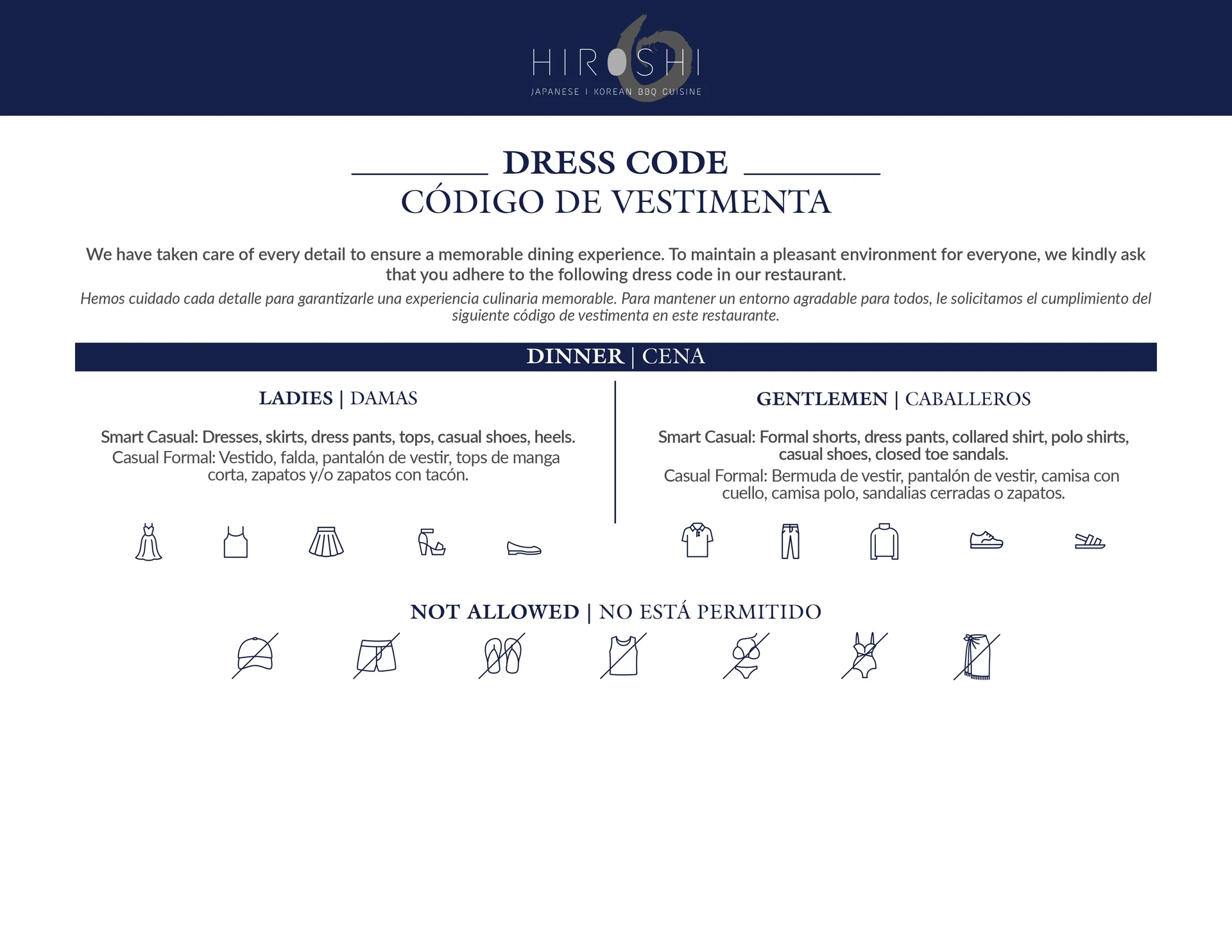 Codigo de Vestimenta (Click Para Ver Detalles)