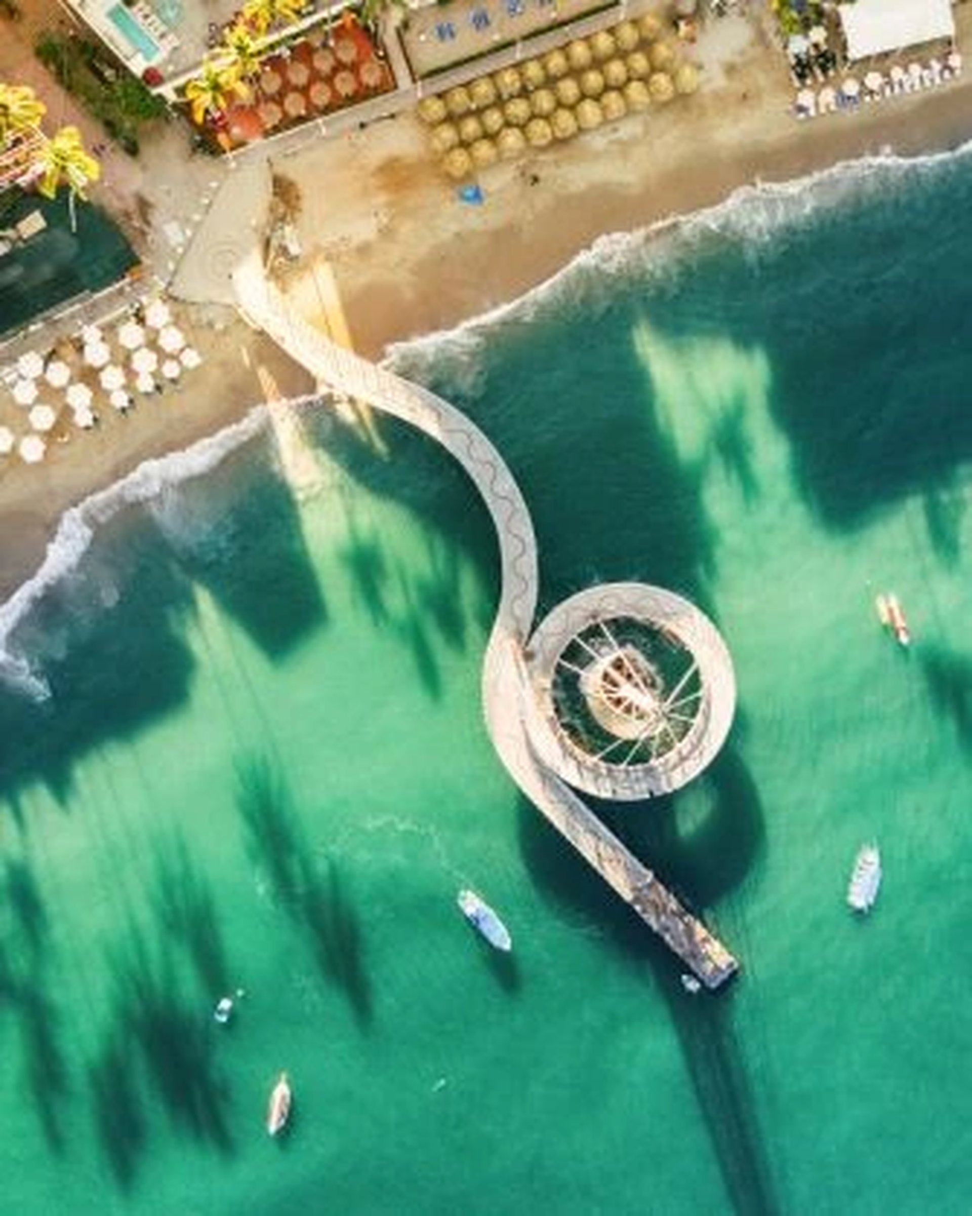 a view of puerto vallarta from the sky