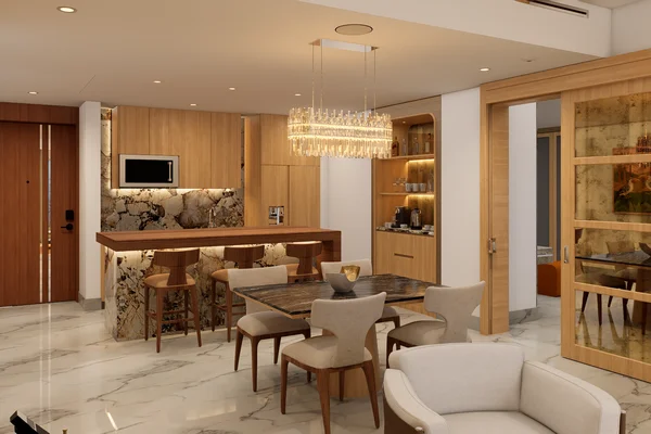 Fully equipped kitchen in the Sanctuary One Bedroom Suite