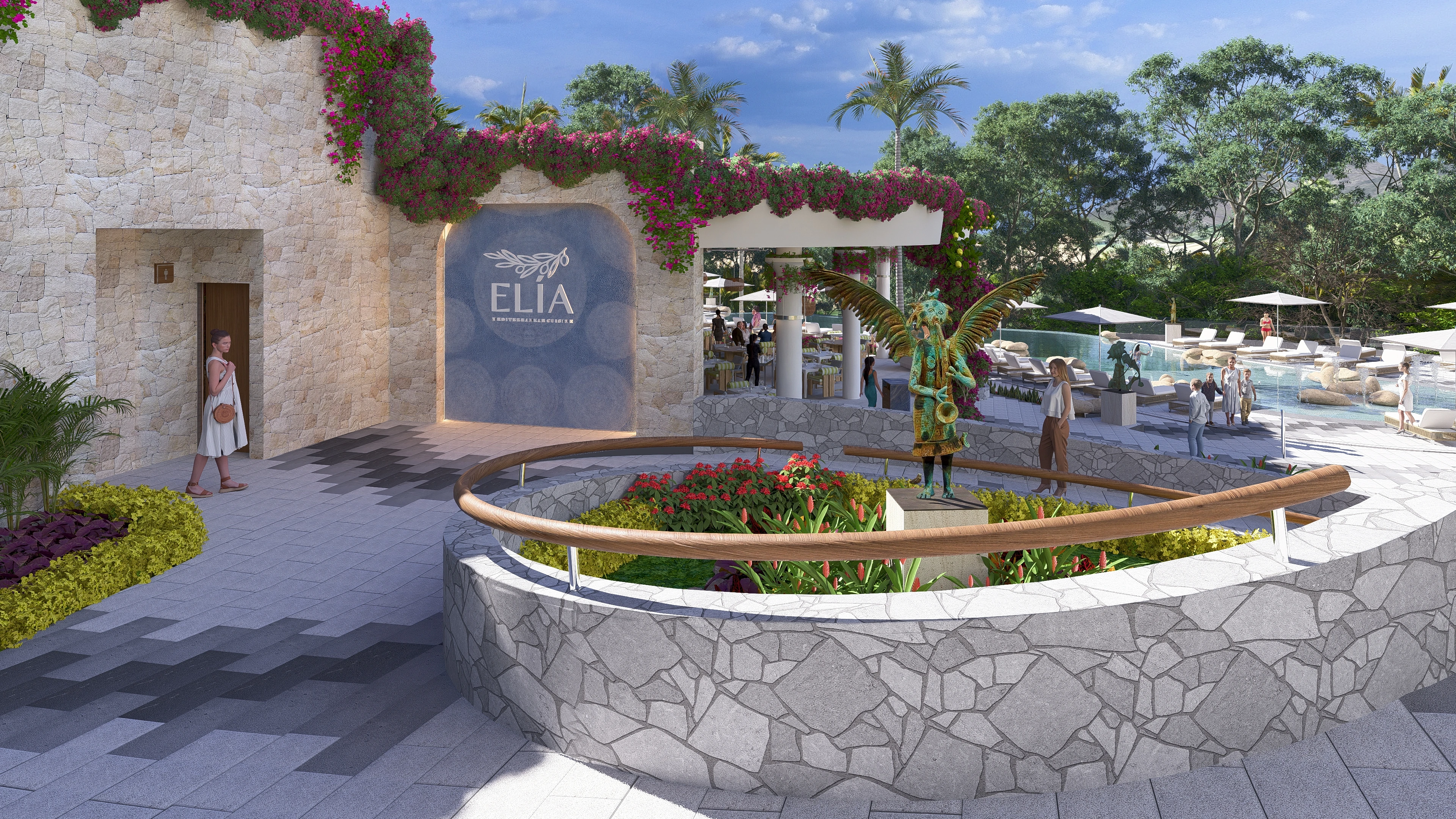 Elia Restaurant Next to the Pool