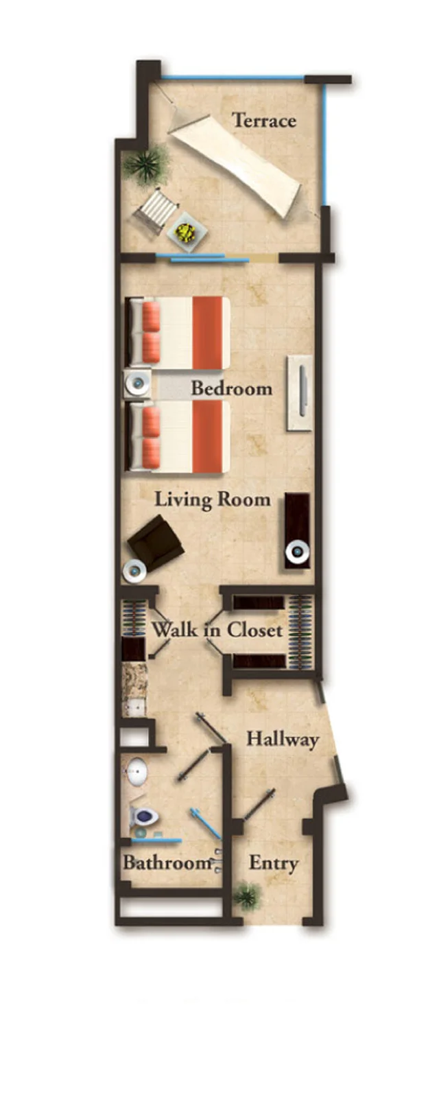 deluxe room floor plan