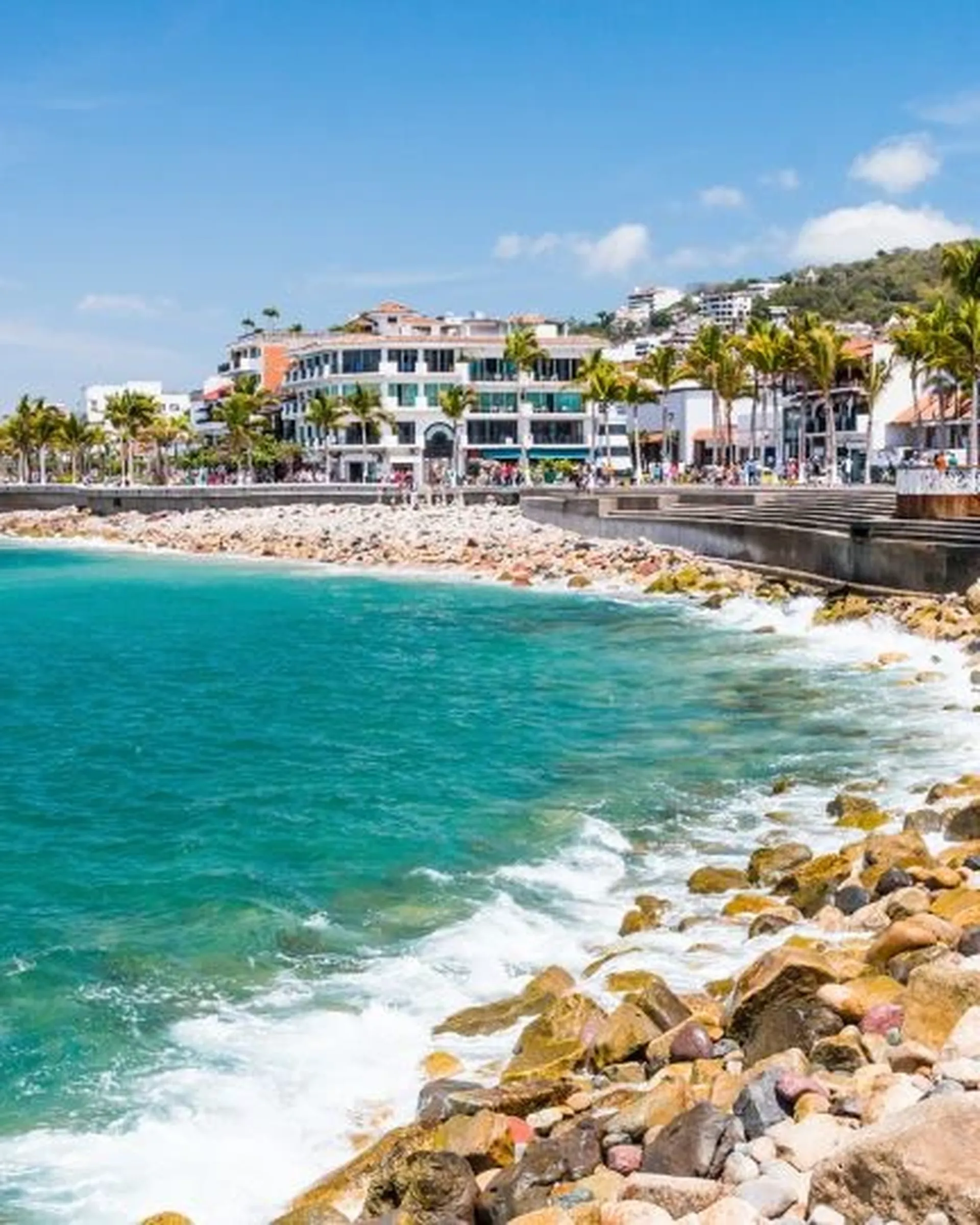 the beach in puerto vallarta malecon
