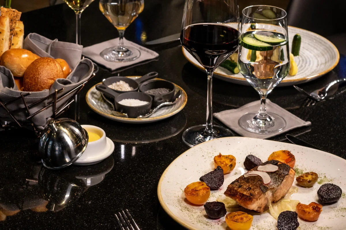 Plated dish at Bocados Steak House, Garza Blanca Los Cabos