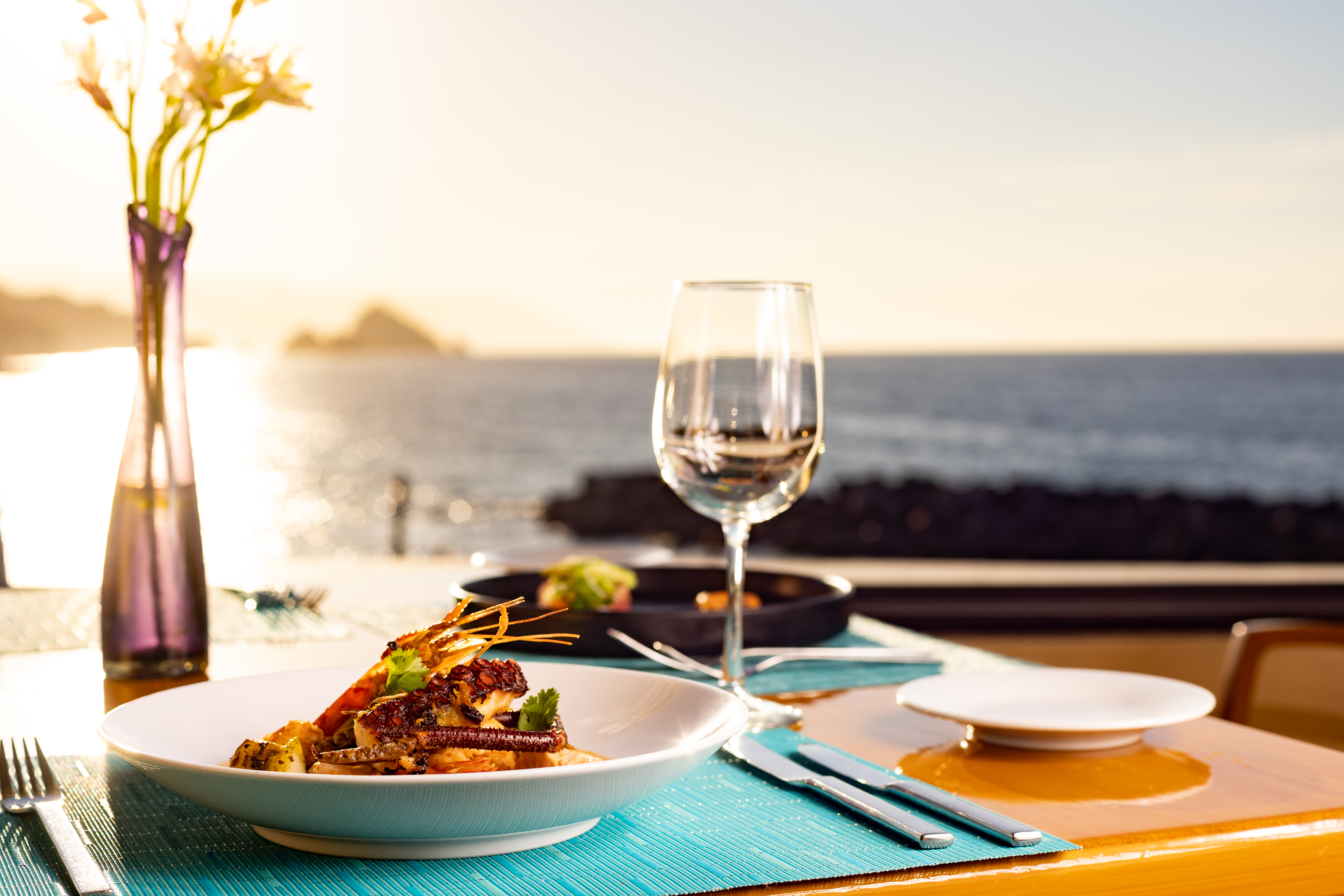 Platillo Blanca Blue Restaurant, Garza Blanca Puerto Vallarta.