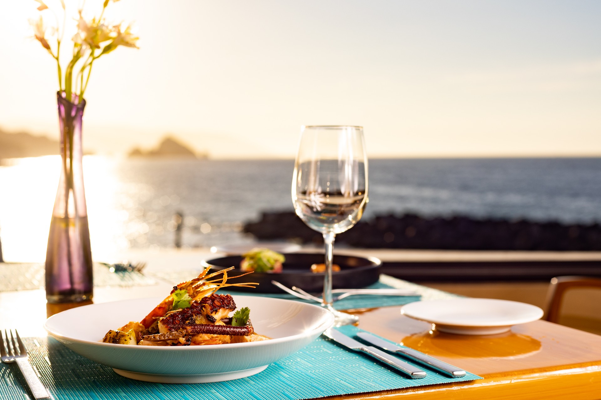 Platillo Blanca Blue Restaurant, Garza Blanca Puerto Vallarta.