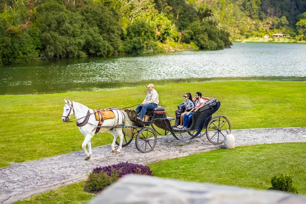 Sierra Lago Resort & Spa - Family enjoying a horse-drawn carriage ride by the lake
