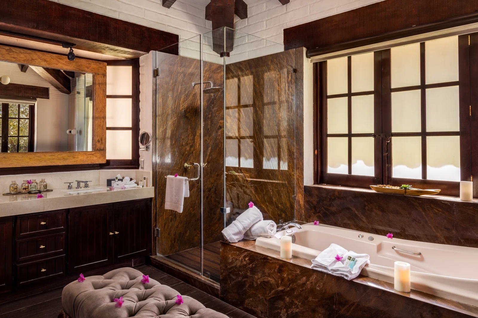 Interior of the Honeymoon Cabin at Sierra Lago Resort & Spa
