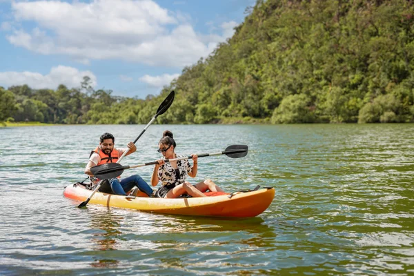 Sierra Lago Resort & Spa - Close-up of a couple paddling a double kayak on the lake