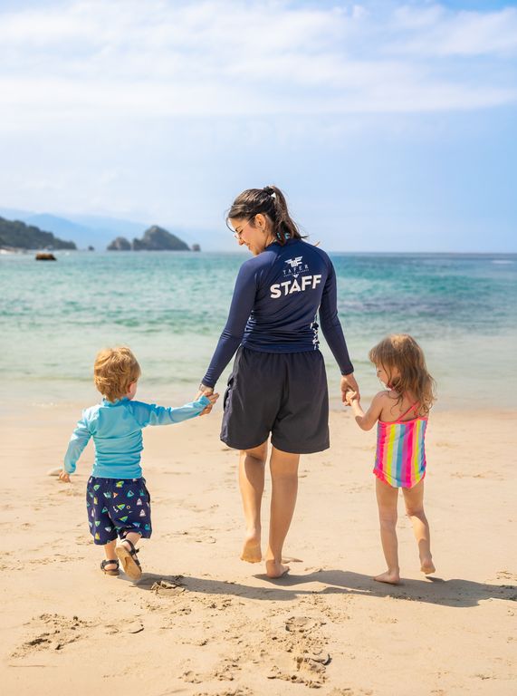 kids playing on the beach