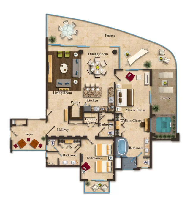 two bedroom panorama