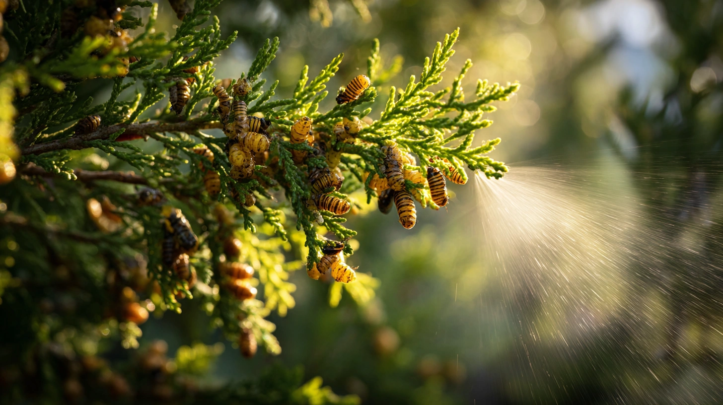 Bagworm Control on Evergreens Bifenthrin vs Malathion