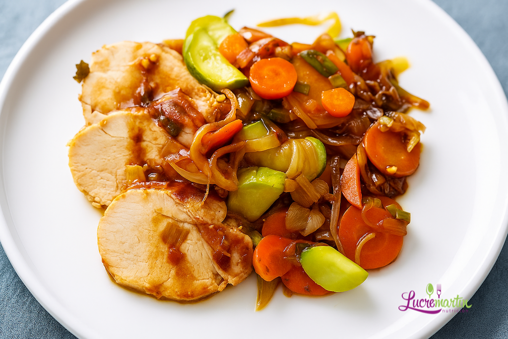Solomillo de Cerdo con verduras