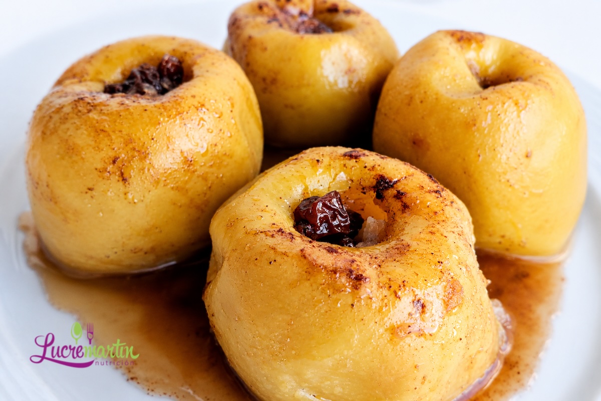 Manzanas asadas en microondas