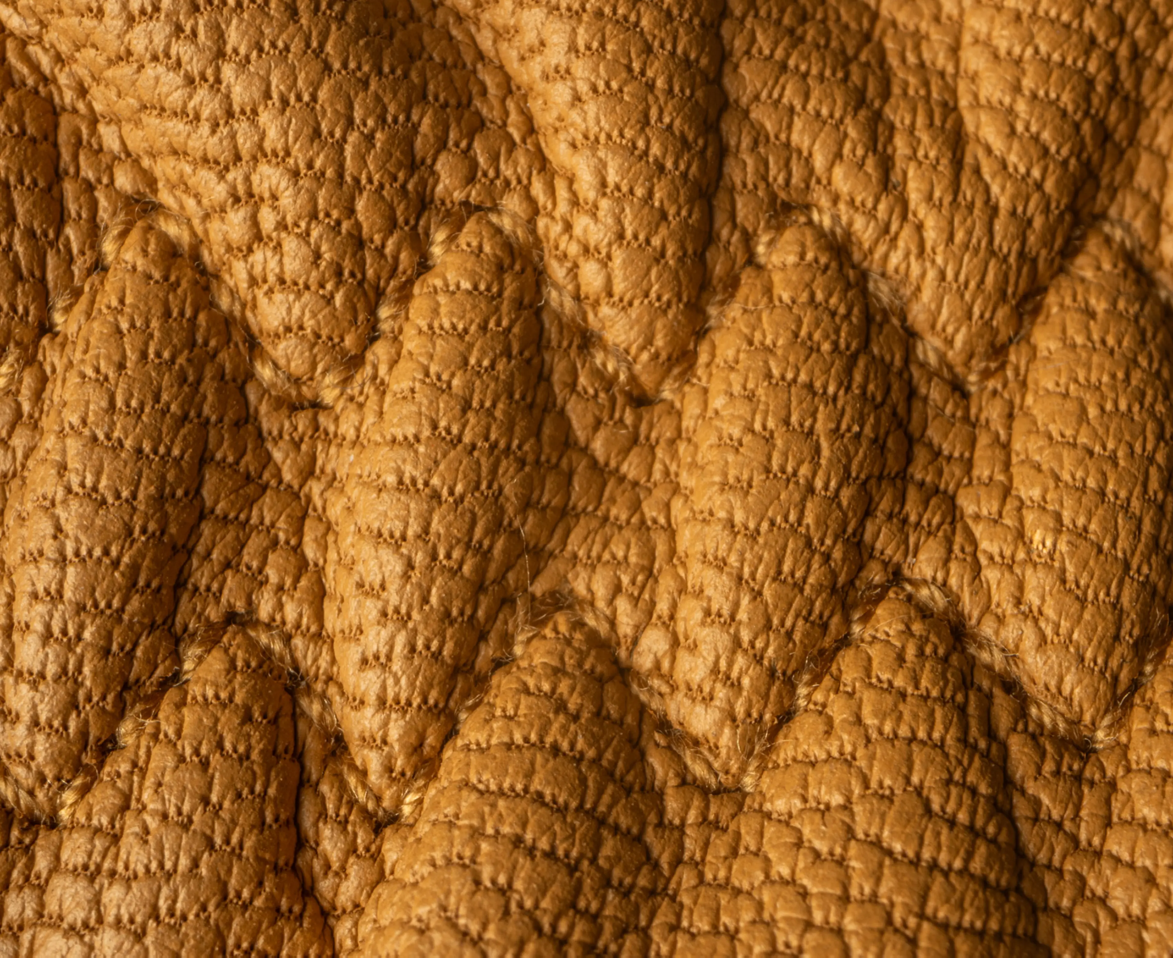 Close-up of textured brown leather