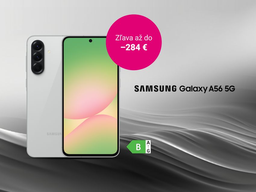 Samsung Galaxy A56 zľava