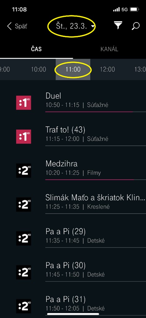 7-dňový TV archív screen 3