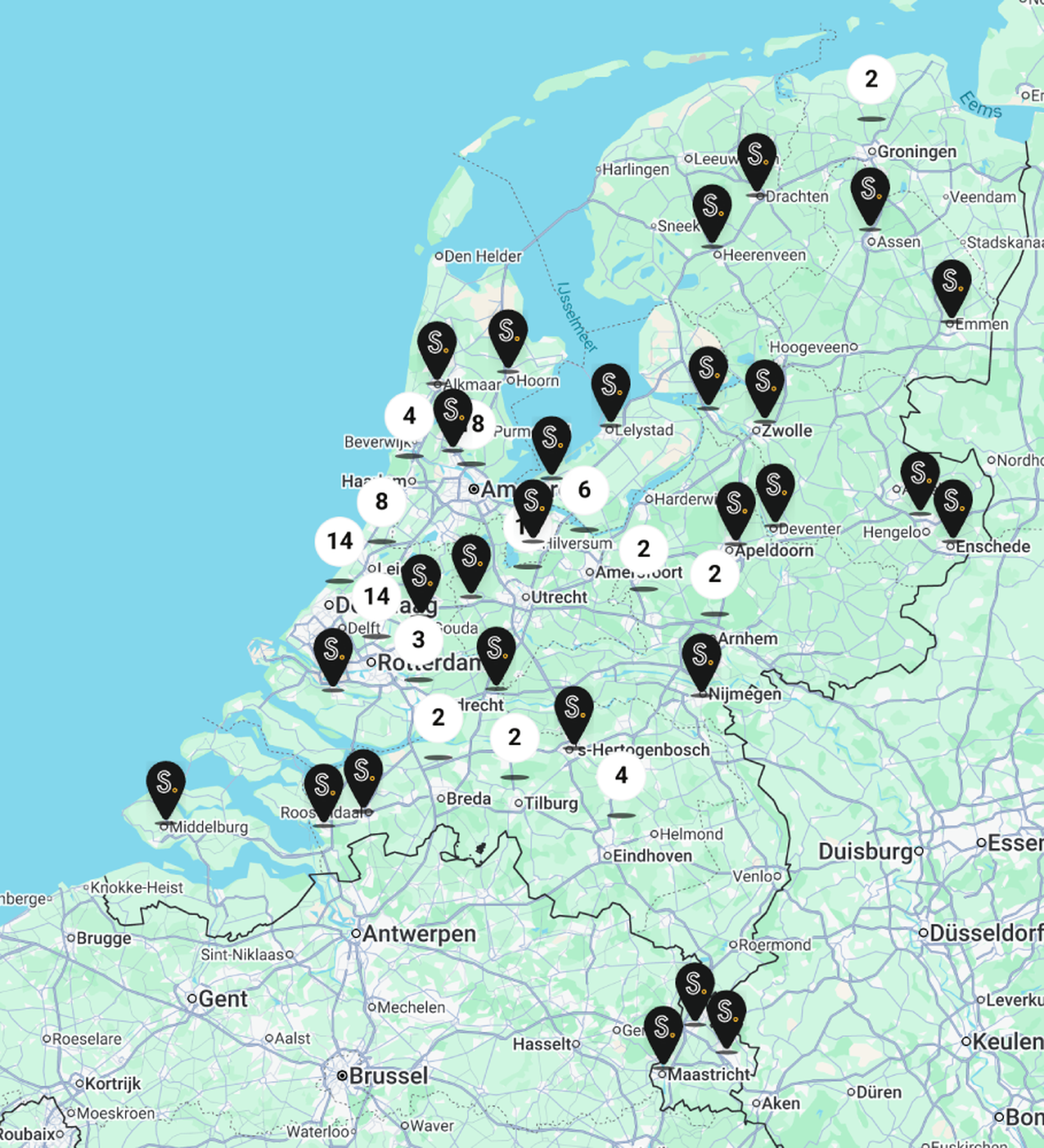 Vind je club