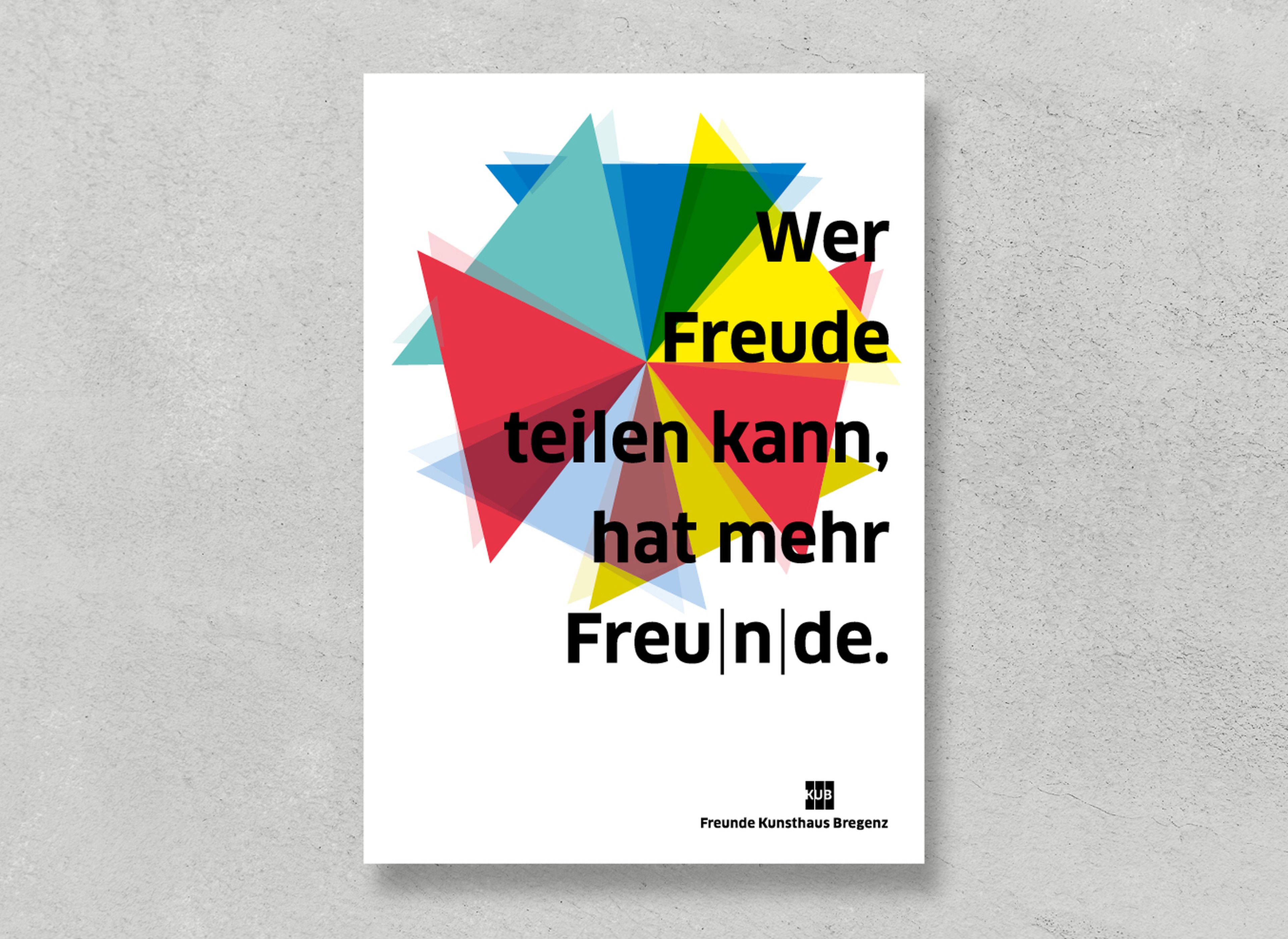 Ölz GrafikDesign Dornbirn Werbeagentur: Poster KUB - Freunde Kunsthaus Bregenz