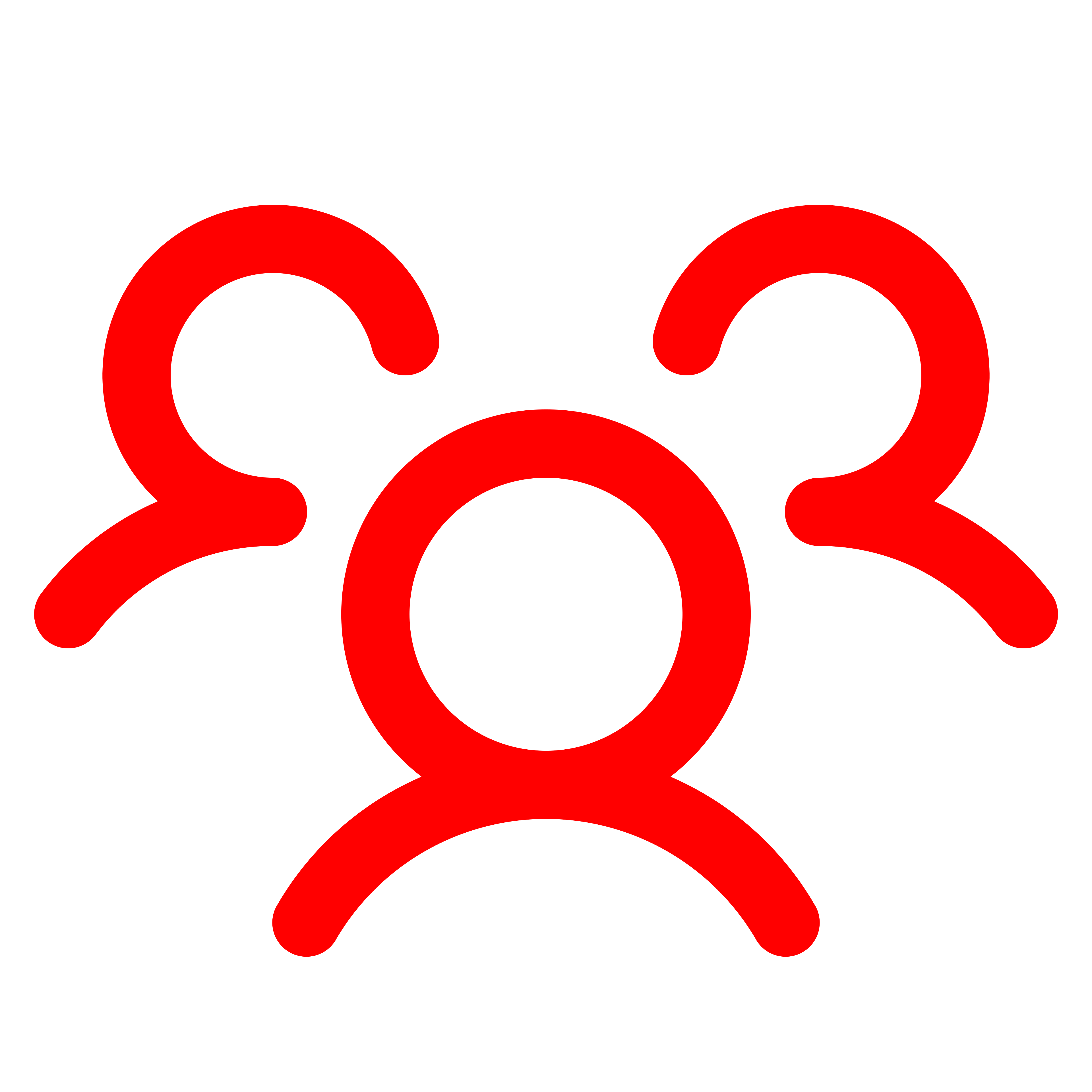 people reach red icon