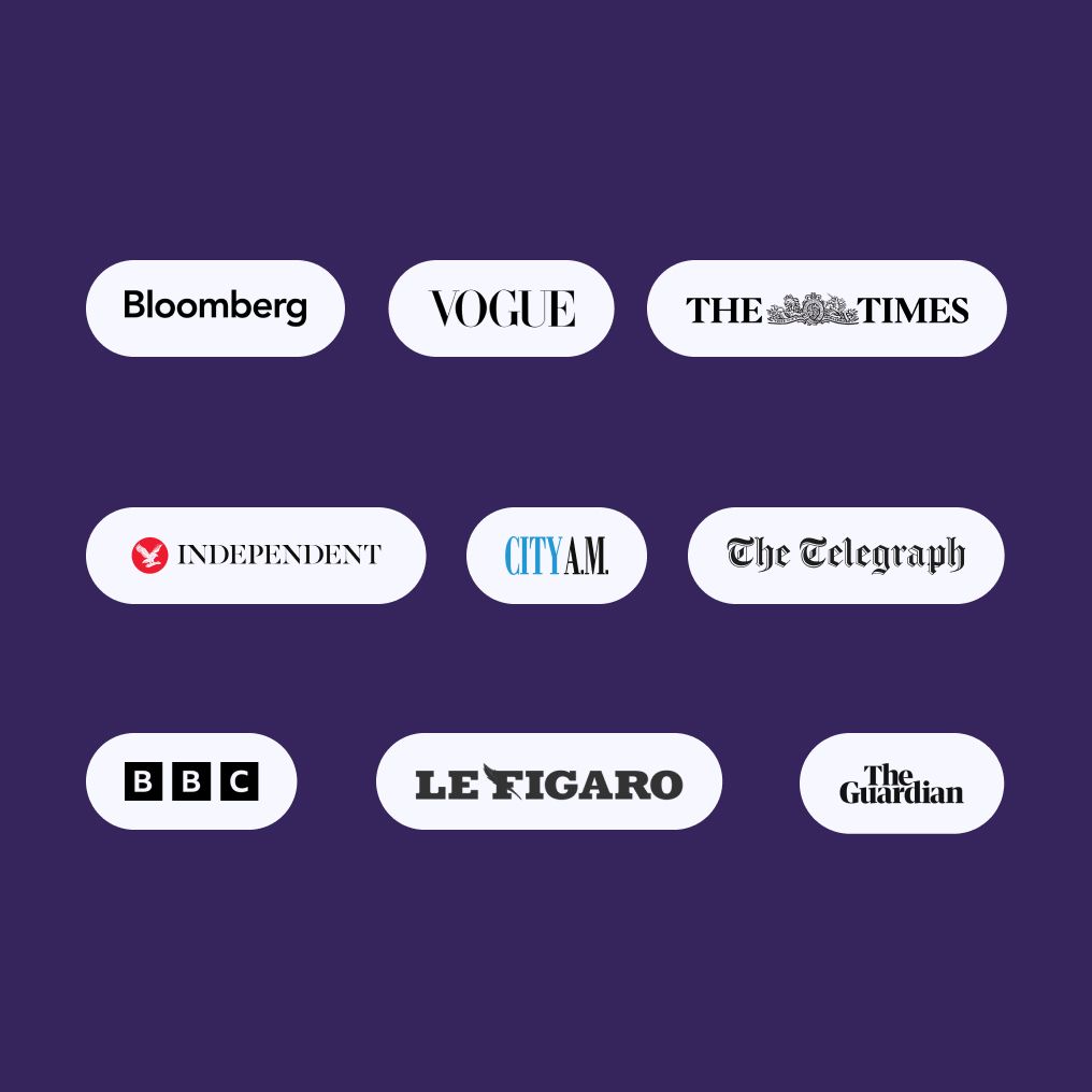 A few brand logos inside a canvas