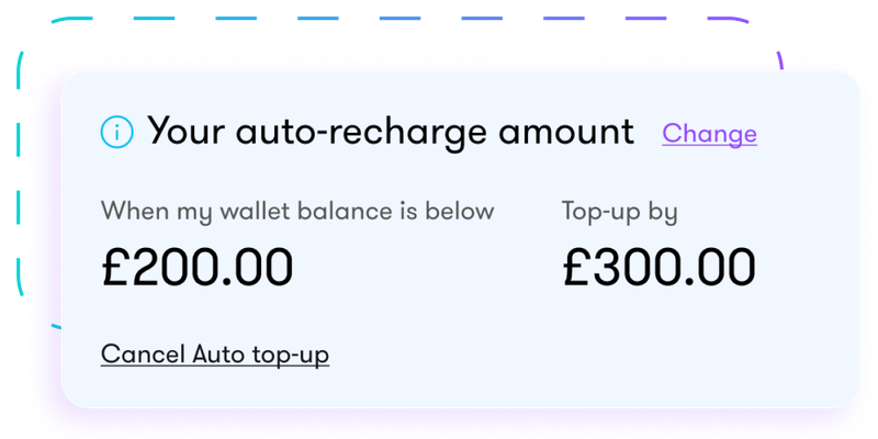 Automatic wallet top-ups